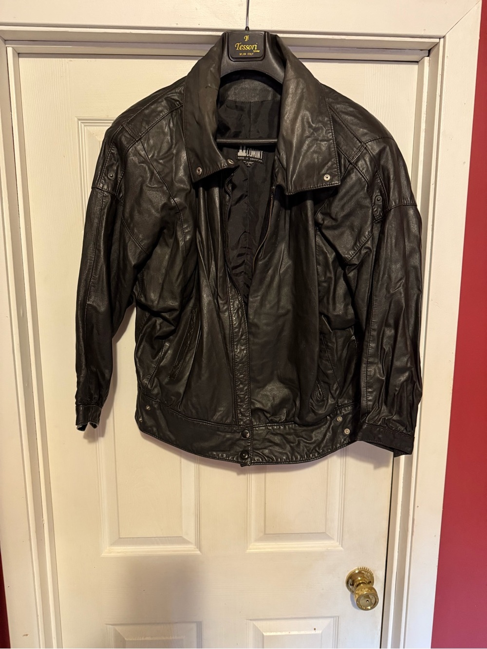 Classic Black Leather Jacket – Unbranded